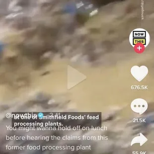 This is another photo of the food being processed, with plastic, and cardboard