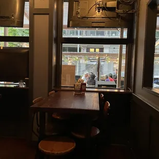 a view of the kitchen from the dining room