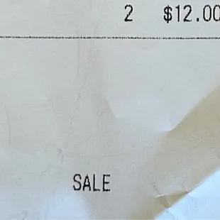 Receipt with Gratuity added