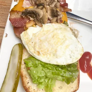 Accidentally dropped twice thick cut tomato slice Too excited