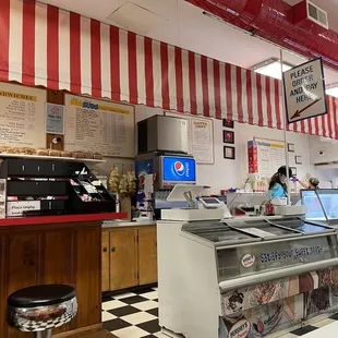the interior of smithfield ice cream parlor