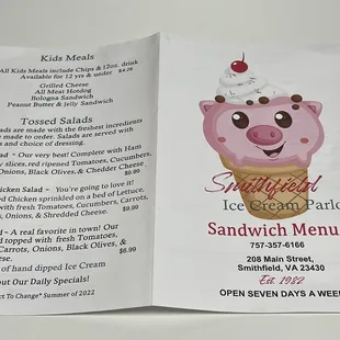 Food Menu late Sept 2022