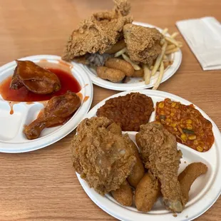 Fried chicken!  BBQ chicken!