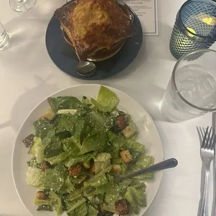 Tableside caesar and french onion soup