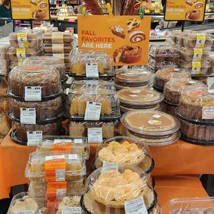 a variety of baked goods