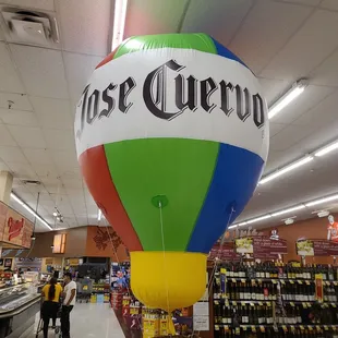 a giant hot air balloon