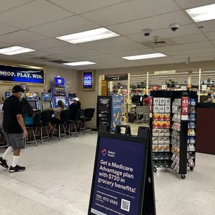 a man walking through the store