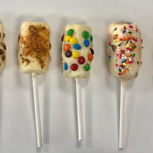 a variety of marshmallows