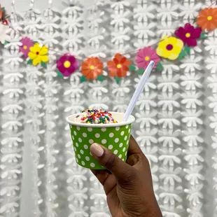 Blueberry Poptart Ice Cream with Sprinkles