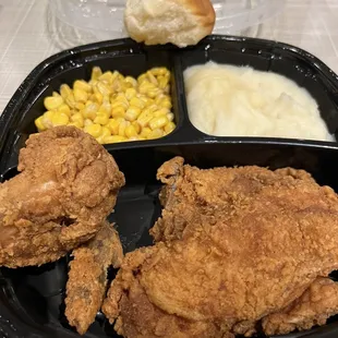 2 pieces chicken 2sides $7