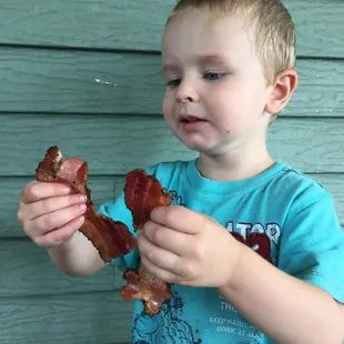 Can you say "Black Pepper Bacon"?  Yes he can!