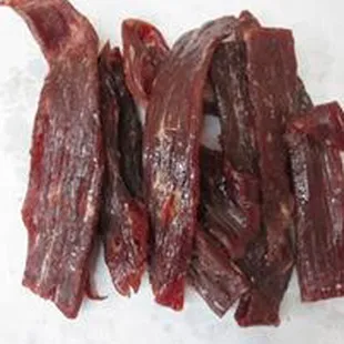 Sweet Teriyaki Beef Jerky.  We use USDA Choice Beef, not old cow and bull meat like most others.