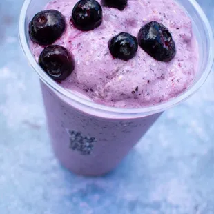 a blueberry smoothie