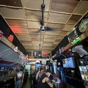 Interior was meant resemble the interior of a submarine.