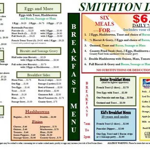 Our Breakfast Menu.