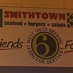 a sign for the restaurant