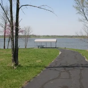 The occasional picnic table rest stop