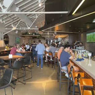 Very open with bar seating available