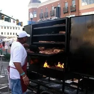 Smitty on the grill!!