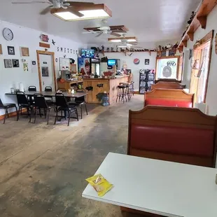 the inside of a restaurant
