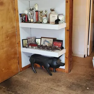a black cat in a kitchen