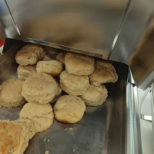 Homemade honey buttermilk biscuits made from scratch