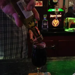 Service with a smile: "Would you like to smell the bottle cap?"