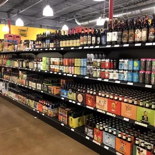 a wide selection of beer