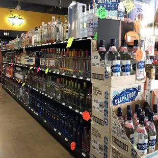 a liquor aisle