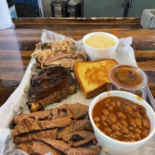 Brisket pork and ribs