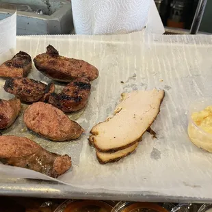 Turkey and sausage sampler