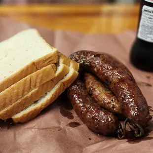 a hot dog and bread