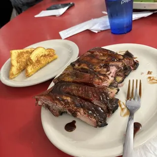 Slab of ribs that will melt in your mouth.