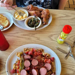 PO Boy and catfish dinner.