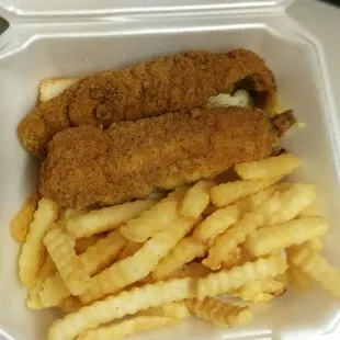 Whiting sandwich, Fry combo!