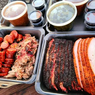 "Brady Bunch" deal, from Crowd Pleaser section of Smoak Town menu! $110 all of it was great!