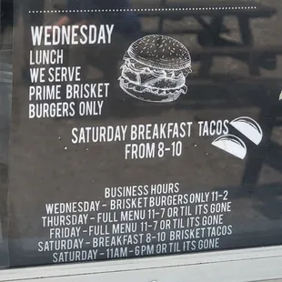 Notice: Saturday Breakfast Tacos on hold until summer weather cools off.