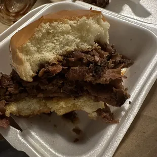Fatty brisket sandwich