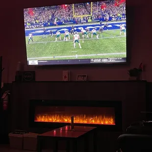 a football game on tv