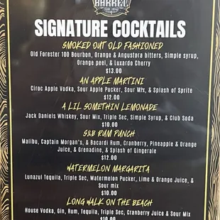 Signature Cocktails