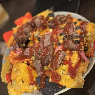 Nachos with steak
