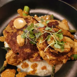 Crab cake dinner