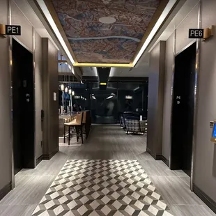 the entrance to the restaurant