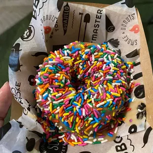 Rainbow Glazed Donut