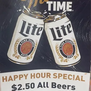 Happy hour Monday- Wednesday
