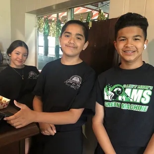 Family-owned and operated! Gotta love seeing hard-working kids!