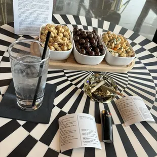 Snack trio and Garlic Gushers and Head Cheese