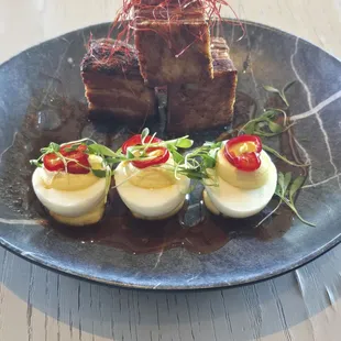 Pork Belly Deviled Eggs