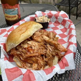 Pulled chicken sandwich