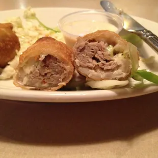 Pulled pork egg rolls